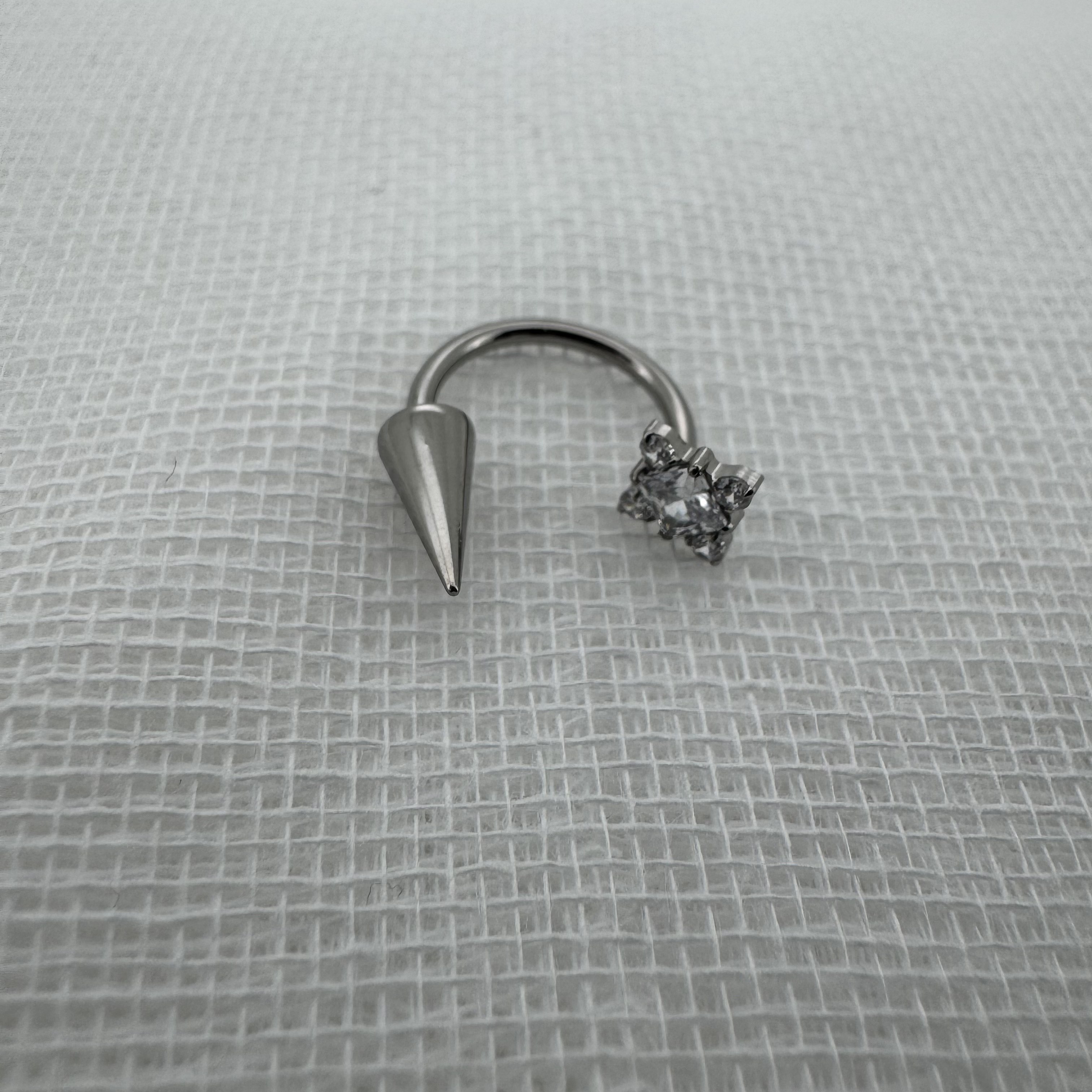 唇环钛合金马蹄环耳骨环耳环M0.9牙口内螺旋CZQY 100162,饰品/流行首饰/时尚饰品新,唇环/唇钉,淘宝优惠券,粉丝福利购,淘宝优惠卷