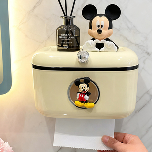 比心米奇米妮小摆件卫生间纸巾盒摆放新家装饰品小物件治愈高级感