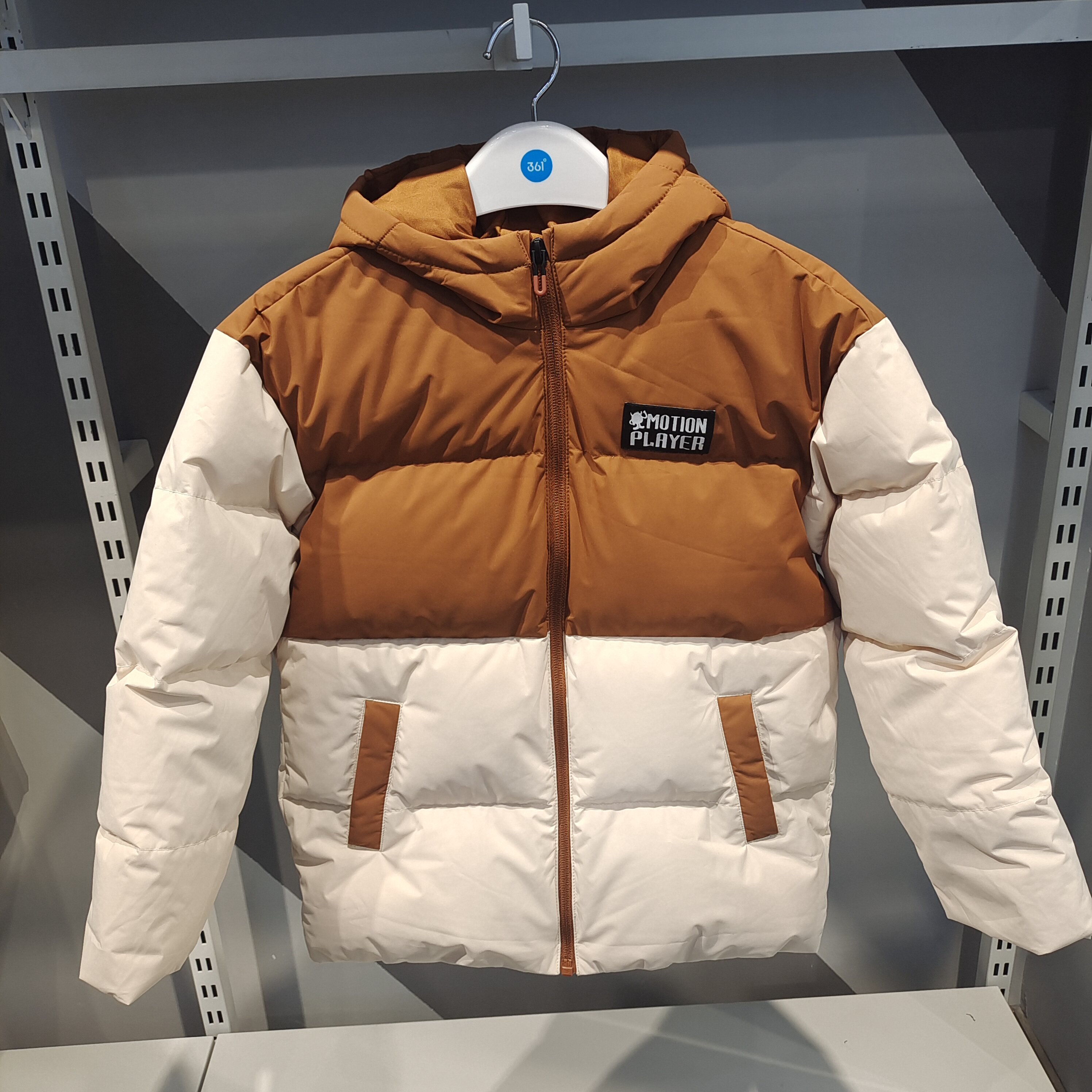 361°儿童2024年冬款男中大童校园系列潮防风保暖连帽羽绒服3909图片