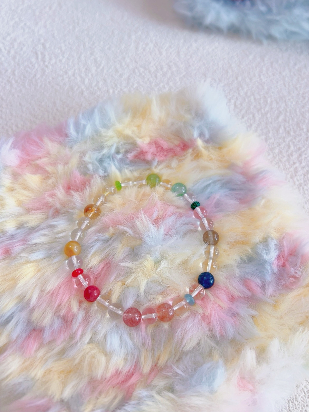 天然水晶手链多巴胺单圈百搭好运手串饰品礼物送女友闺蜜礼物