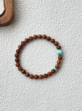 库克6mm菱镁矿蜜罐简约文玩佛珠单圈手串闺蜜礼物手链女