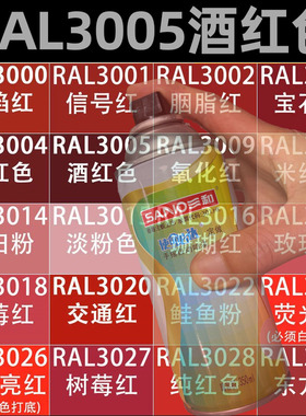 三和手摇自动喷漆RAL3005酒红色ral3013/3016劳尔色定做金属油漆