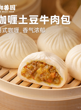和善园咖喱土豆牛肉包480g包子早饭面食速冻半成品早点包子早餐