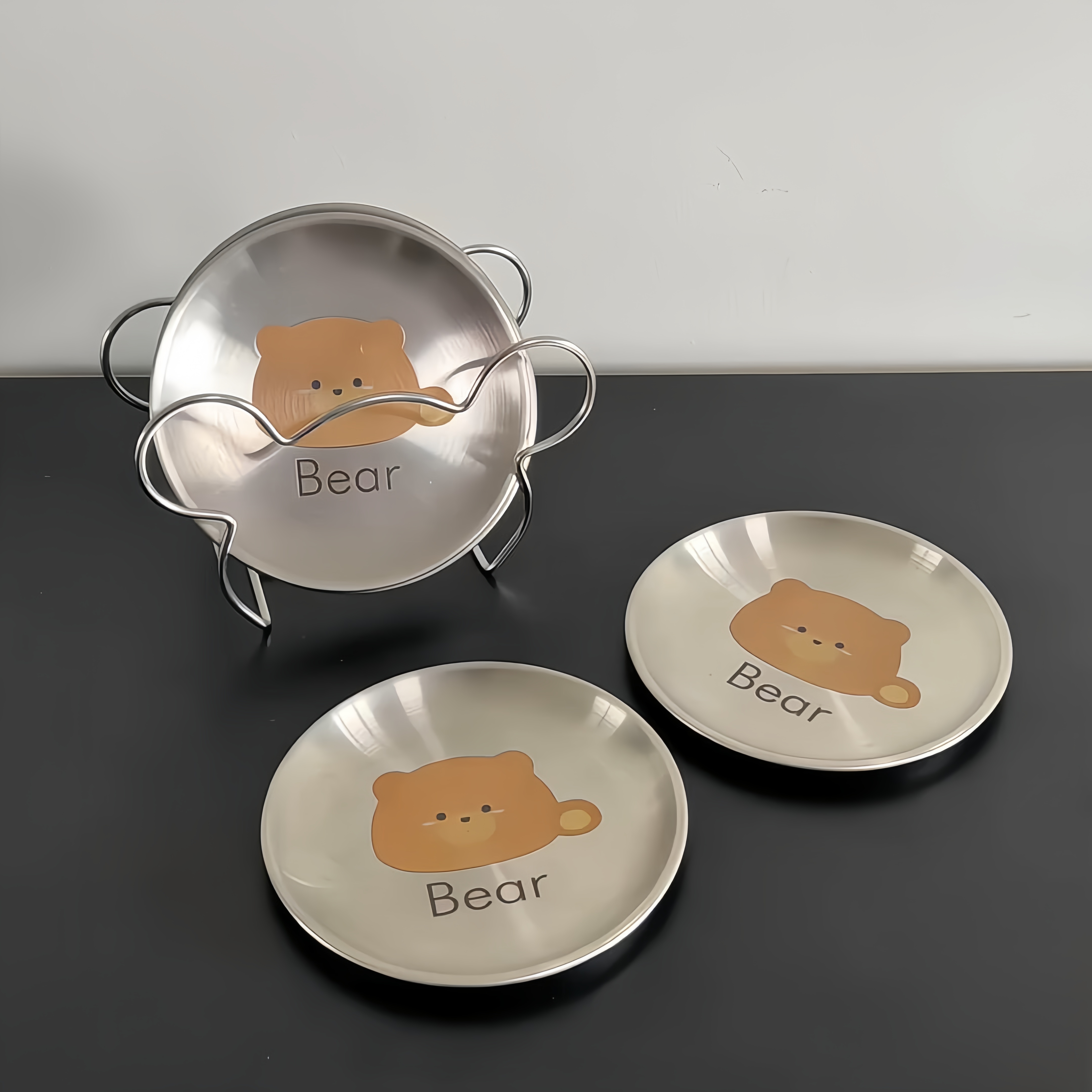 不锈钢的吐骨碟太适合有娃的家庭