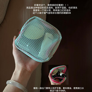 化妆包分区收纳化妆品收纳便携外出眉笔刷子收纳包盒旅行眉粉底刷