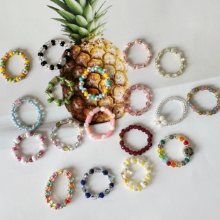 原创小众手工串珠进口米珠戒指百搭叠戴配饰 持续更新