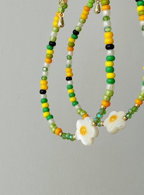 原创设计配饰DIY鸡蛋花贝壳百搭