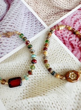 美拉德手链原创进口捷克珠复古