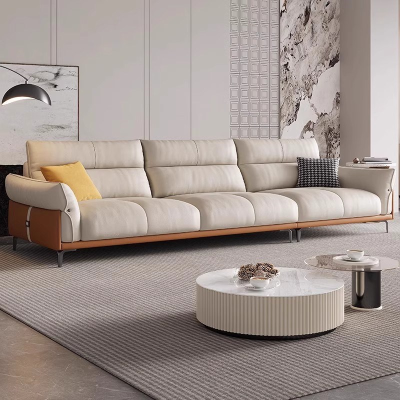 速发202三新款意式轻奢直排沙发大小户型简约家用客位4人厅沙发