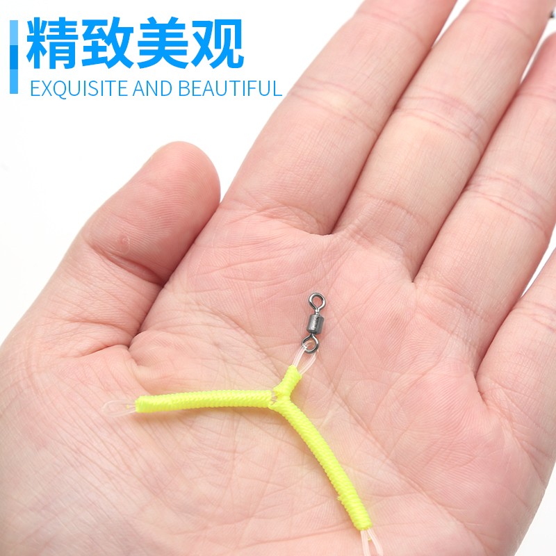 速发三信分小器垂线分叉器防缠绕八字型转环钩中大号子钓配件2枚/