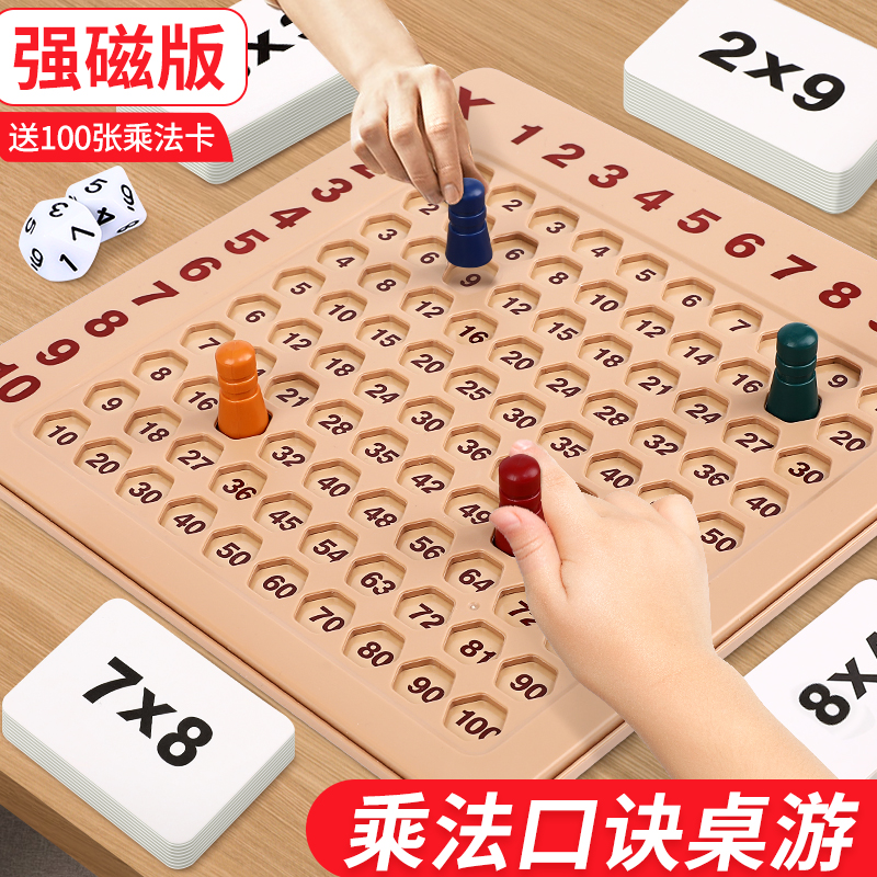 速发大乘法口诀表背诵神器带磁性桌游小学生二年级数学卡片教具玩