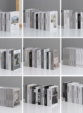 速发照约假书摆件书装饰书道简背景拍具模型摄影场景布置摆设