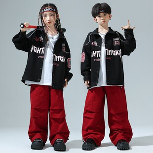 速发小萌妹美舞表演出服潮童街式服球棒帅气套装少儿hiphop架子鼓