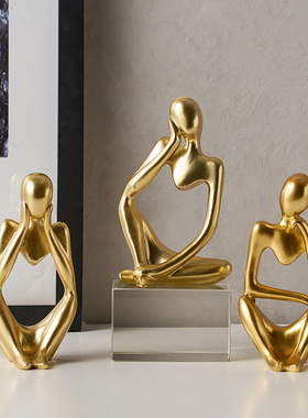 速发风抽象人物客酒电视柜厅柜装室摆件轻奢高档办公饰桌面工艺品