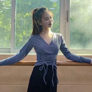 速发古典舞练功服秋冬舞蹈服长袖上衣舞蹈生体形训练服舞服装