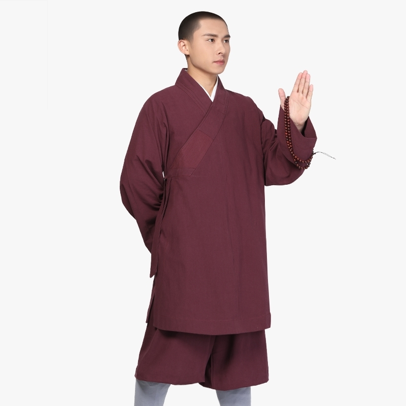 速发TR棉全棉僧服短褂长褂罗汉褂套装僧装僧人僧衣大褂小褂僧人和