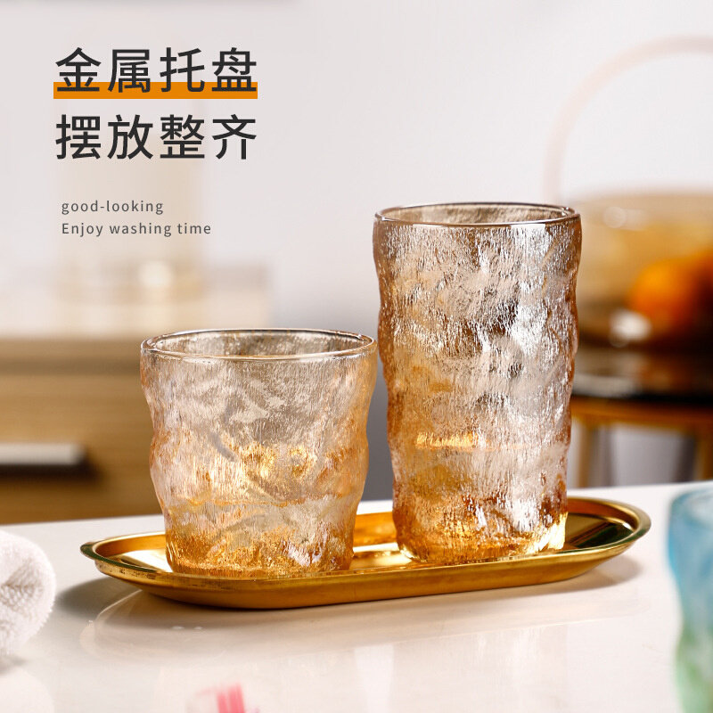 现货速发ins冰川玻璃牙刷漱口杯高颜值家用刷牙杯子套装旅游酒店