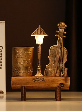 速发创意复友欧式小灯朋灯笔筒桌面床头摆件送老师夜古闺蜜圣诞节