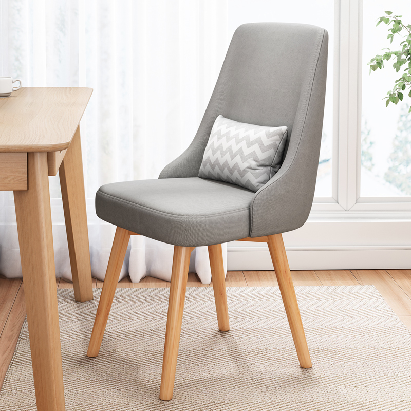 速发实卧餐椅家用小户背靠型餐桌椅子简约木室书桌椅凳子