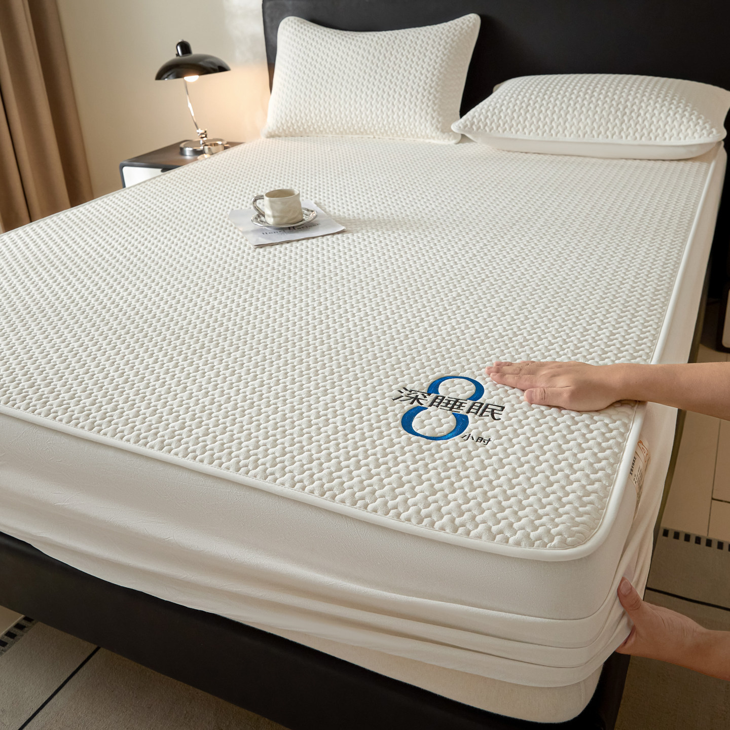 A类纯棉床笠新疆长绒棉花床罩防滑席梦思床垫保护套全棉床褥垫子