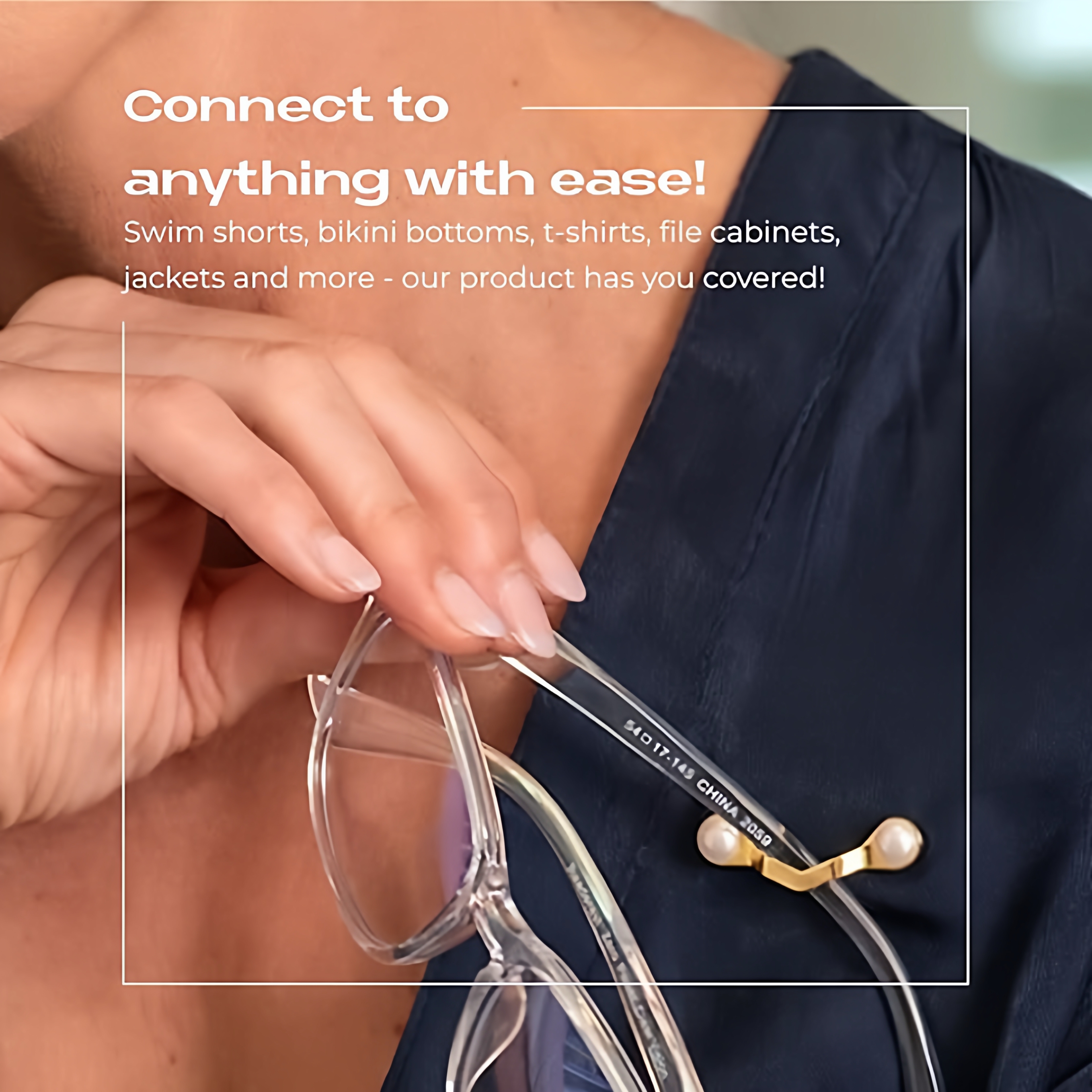 磁吸胸针支架可挂工号牌眼镜耳机线多功能强力磁铁磁性衣服挂钩夹