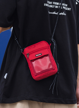 Mackar简约布艺手机包斜挎男女迷你休闲户外轻便潮单肩小挎包学生