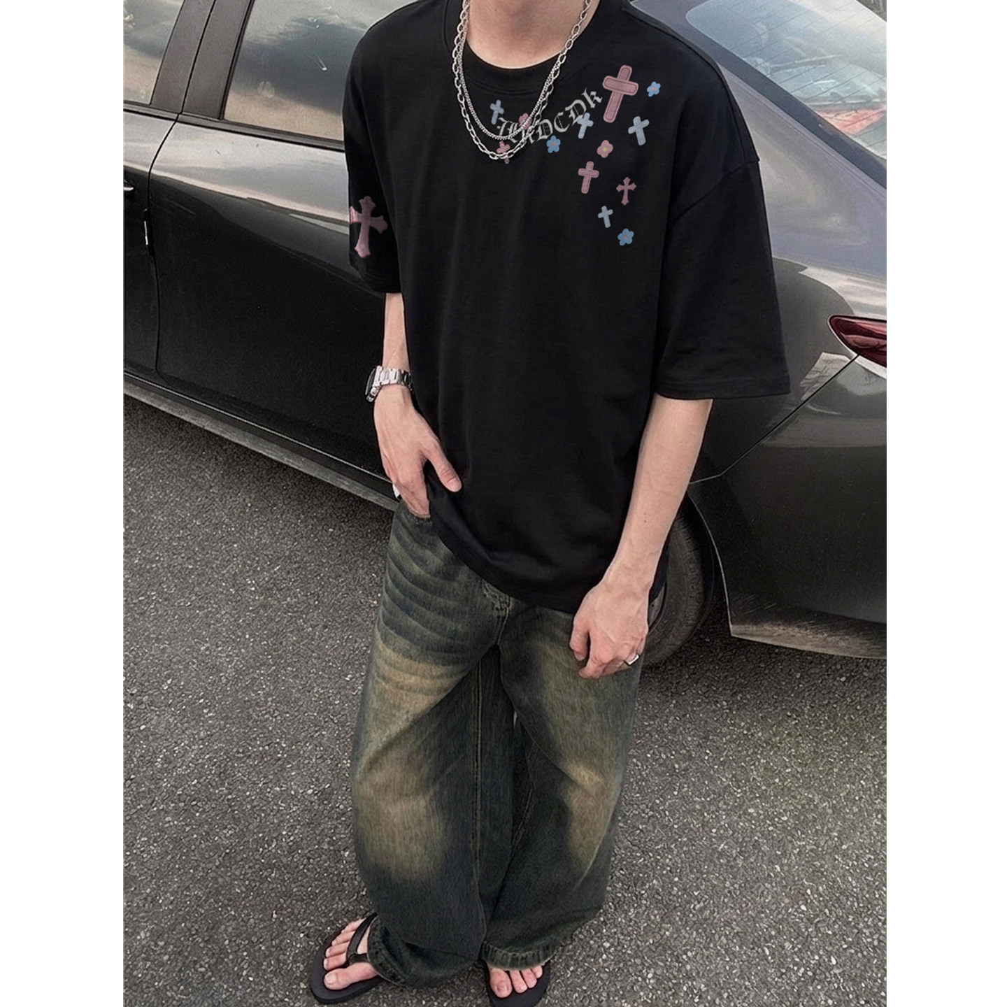 2026新款爆款十字架半袖班服街头