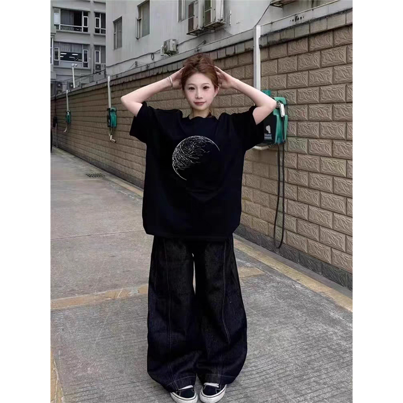 2025新款爆款黑色半袖hiphop街头