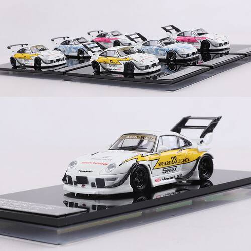 SW 1:64保时捷RWB993夜光版高尾低尾仿真合金汽车模型收藏