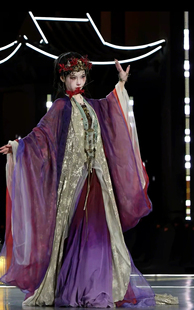 汉服女【上邪】双层 大袖衫 吊带 裙子 仙女风春夏款紫霞仙子仙气