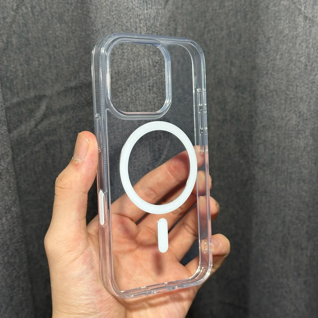 高级肤感磁吸透明亚克力适用iPhone16手机壳苹果16promax新款15pro简约13男女款12pro时尚14pm防摔11磨砂14