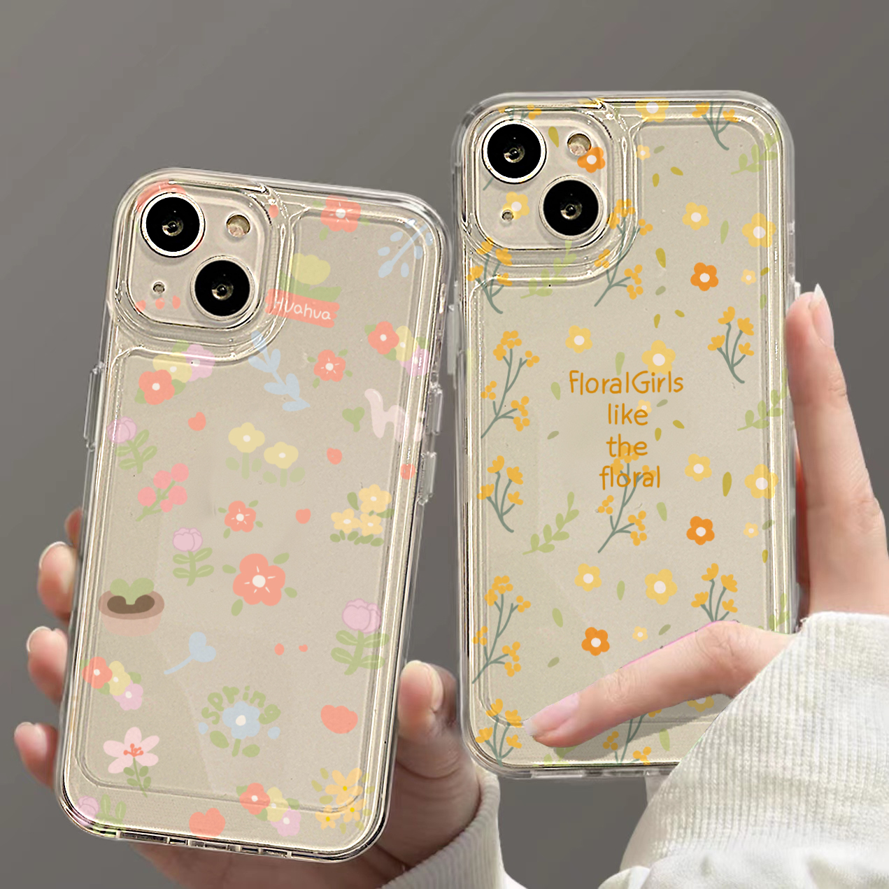 小碎花适用苹果15手机壳iphone13小米14华为mate60pro春天nova12荣耀pura70红米opporeno11一加vivo夏天iqoo9