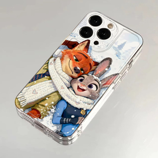 雪地疯狂动物城手机壳适用iPhone16苹果17Promax小米iQOO15华为mate80新款pura70朱迪vivo尼克OPPO荣耀x60x50