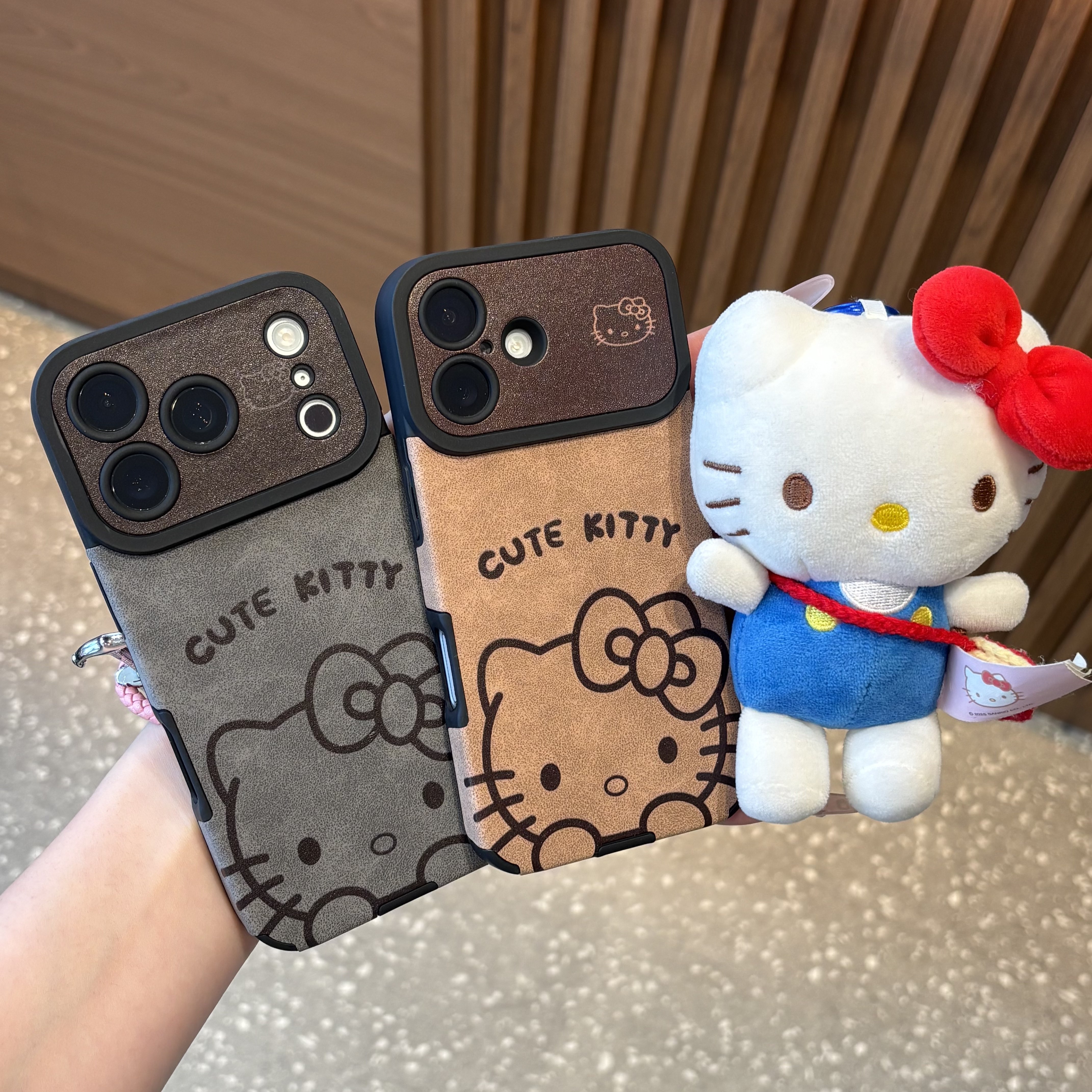 可爱猫咪大视窗贴皮壳适用苹果18手机壳iPhone17PROMAX秋冬华为PURA90情侣MATE80美拉德VIVOS60防摔RENO16PRO