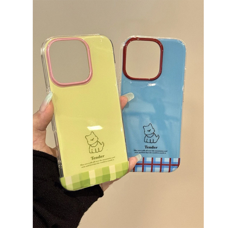 全机型韩系线条西高地小狗手机壳