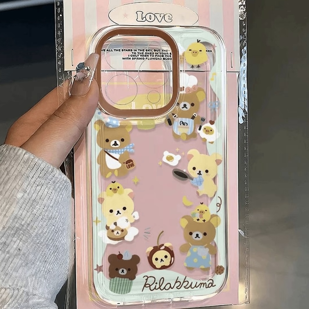 厨师轻松熊适用iphone16promax手机壳苹果15/13/12新款11华为mate70创意vivos30小米14oppo红米K80荣耀400套
