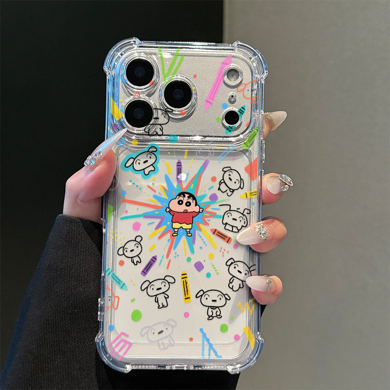 爆炸小新小白适用iphone17promax手机壳苹果16/15新款13华为mate70气囊防摔vivos30小米14oppo红米K80荣耀400