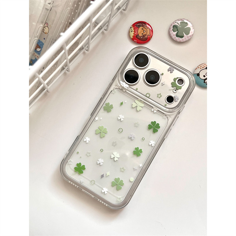 幸运四叶草适用iphone17promax手机壳苹果16/15/13/12新款11华为mate70创意vivos30小米14oppo红米K80荣耀400
