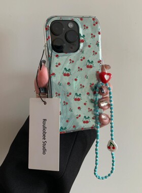 ins小众薄荷绿樱桃适用iphone15promax苹果14手机壳11新款13高级12华为荣耀vivoiQOO小米红米oppo防摔保护套