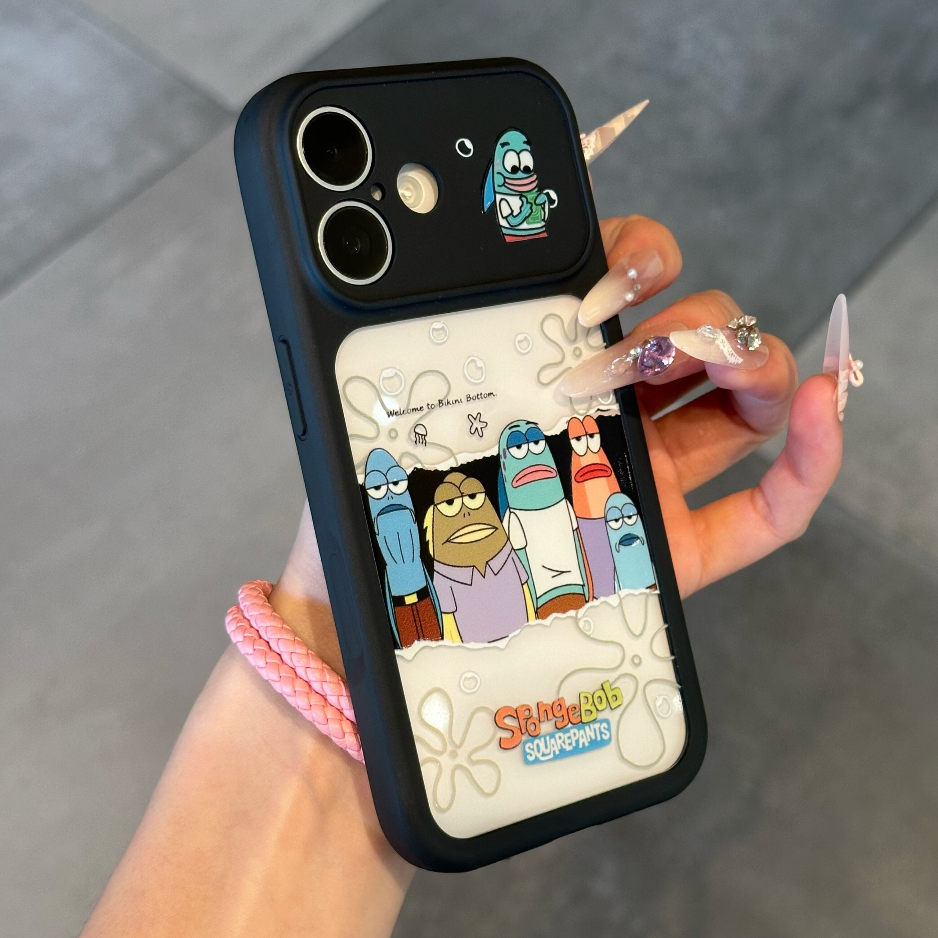 卡通无语居民鱼适用iPhone17/6promax手机壳14新款15ProMax星光秒变17网红13男女款12全包14plus硅胶15防摔套