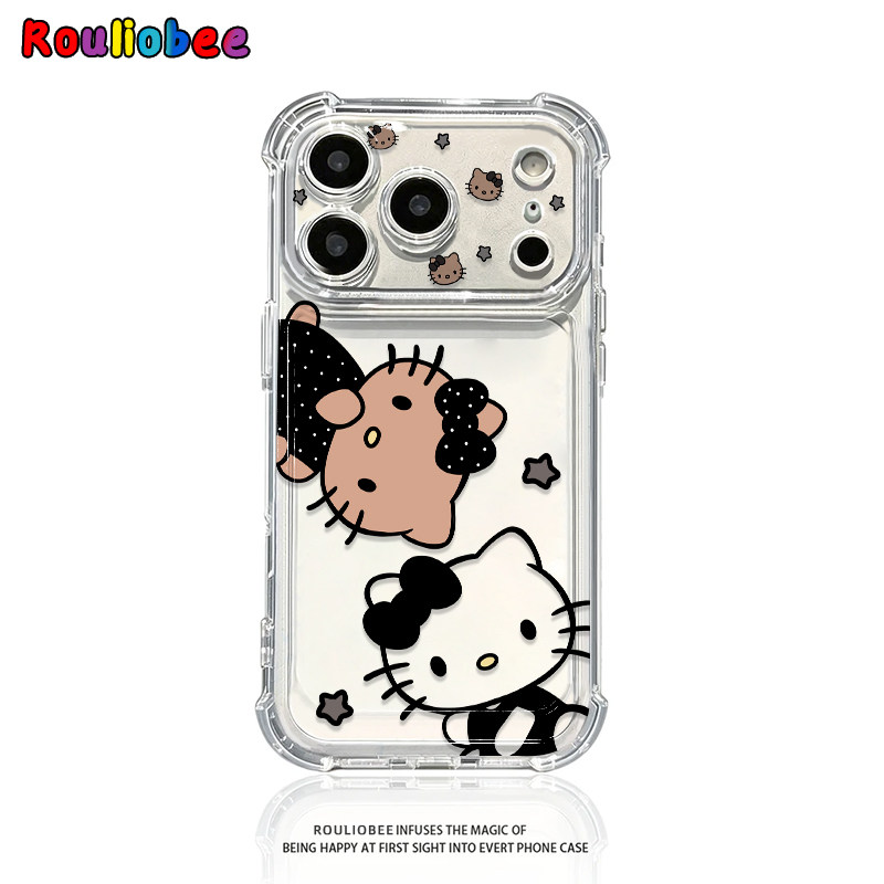 探头大脸猫咪适用iphone17promax手机壳苹果16/15/14新款13华为mate80气囊壳vivos30小米17oppo红米K90保护套