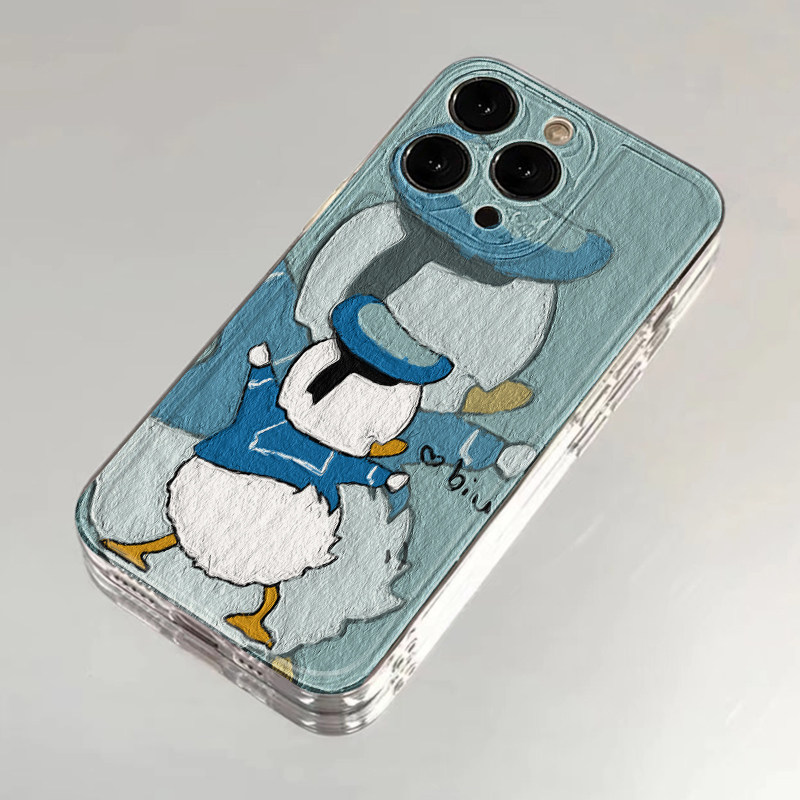唐老鸭iPhone15promax苹果16小米13华为mate60pro适用iqoo11荣耀90新款8plus潮opporeno7手机壳vivoS16透明xs
