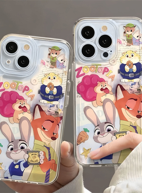 尼克朱迪适用苹果17手机壳iphone13小米14疯狂动物城vivo华为mate60pro/nova12pro荣耀p70红米vivo一加iqoo11