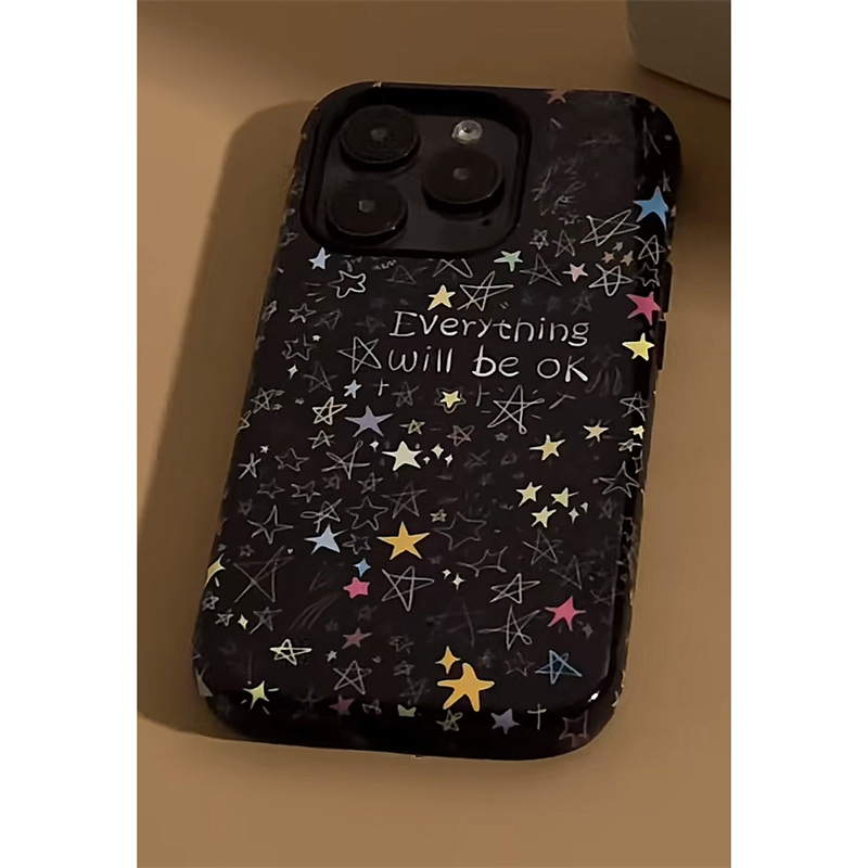 韩风满天星磨砂菲林二合一适用苹果15promax手机壳iPhone16新款13高级感12华为P70荣耀300vivo小米14红米oppo