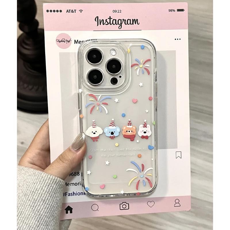 全机型硅胶软壳可爱烟花小动物