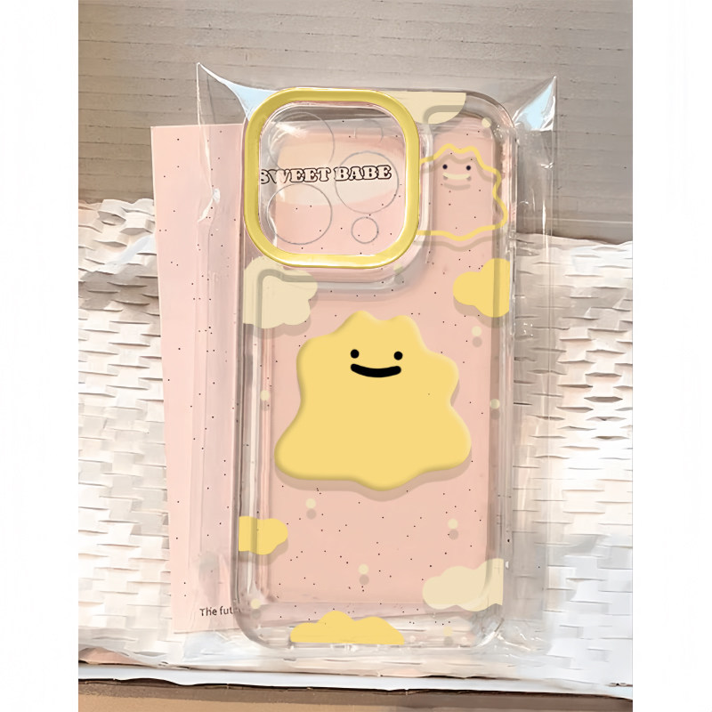 全机型硅胶软壳可爱柠檬黄小怪兽