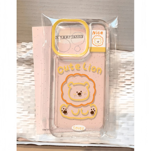 全机型硅胶软壳可爱卡通线条狮子