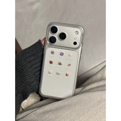 韩系彩色矿石适用iphone17promax手机壳苹果16/15/14新款13华为mate70创意vivos30小米17oppo红米K80荣耀400