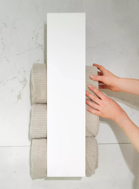 IOA北欧极简卫生间浴室黑白风毛巾浴巾收纳架酒店组合壁挂置物架