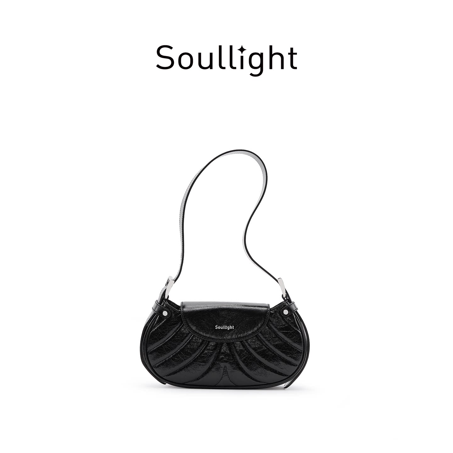 Soullight腋下包女真皮新款黑色精致通勤单肩斜挎包女款